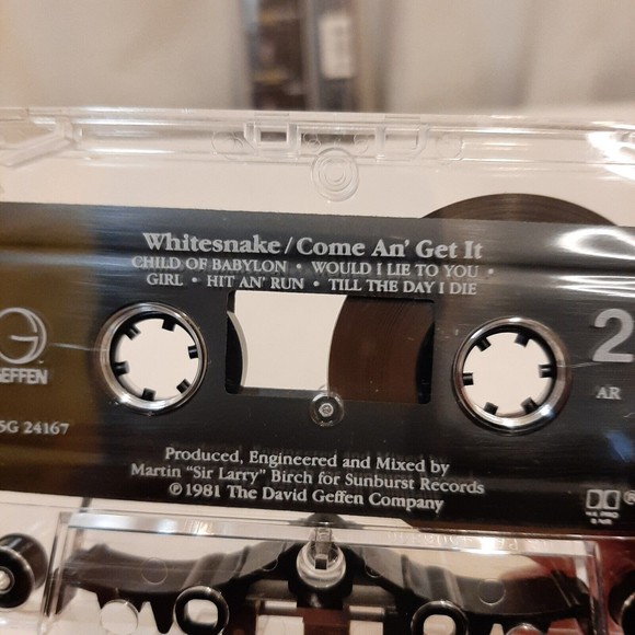 Whitesnake Come An' Get It Cassette Tape Metal Hard Rock 1981 Geffen READ - Picture 3 of 15